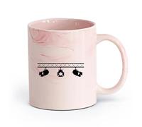 cerámica Tazas de porcelana Foco de escenario de baile Foco de cine Flash Escenario de cantante （11oz/320ml） Para café, avena, té, fácil de limpiar Rosa mármol