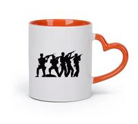 cerámica Tazas Geniales Domina el arte del combate con diversas poses de luchador perfectas. （11oz/320ml） Para café, avena, té, fácil de limpiar Naranja