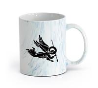 cerámica Tazas personalizadas Ángeles y Santos San Miguel Arcángel Punta de Lanza （11oz/320ml） Perfecto para cocinas, restaurantes y cafeterías, gran idea de regalo Azul mármol