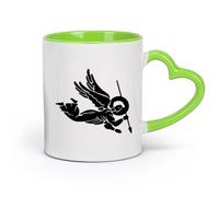 cerámica Tazas personalizadas Ángeles y Santos San Miguel Arcángel Punta de Lanza （11oz/320ml） Perfecto para cocinas, restaurantes y cafeterías, gran idea de regalo Verde