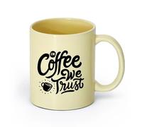 cerámica Vajilla de Cerámica para Hogar Frase Café Confiamos Cafetería Cocina Bebida （11oz/320ml） Perfecto para cocinas, restaurantes y cafeterías, gran idea de regalo Beige