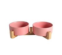 CeramicCat - Cuenco elevado para gatos con soporte para postres y frutas