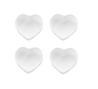 Cerámico Corazón Forma Salsa Plato, De múltiples fines Mini Condimento Platos Sushi Inmersión bol Aperitivo Platos Servicio Plato Platillos bol Amor Boda Regalo (Juego de 4) (Blanco)