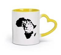 ceramics Ceramic Coffee Cup Lion King Of The Jungle Africa African Animal （11oz/320ml） Dishwasher and Microwave Safe Yellow