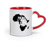 ceramics Ceramic Coffee Cup Lion King Of The Jungle Africa African Animal （11oz/320ml） Dishwasher and Microwave Safe Red