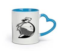 ceramics Ceramic Cup for Home and Office Tennis Ball Golf Game Sport （11oz/320ml） Humorous Gift for Coffee Lovers, Work Besties, Coworkers & Friends Blue