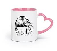 ceramics Ceramic Cup Woman Hairstyle Beauty Salon Hair Spa Haircut Bath （11oz/320ml） Great for Home, Office, Cafes, Gift Ideas Pink