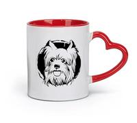 ceramics Ceramic Drinkware for Home Dog Animal Pet Friend Cheerful Cute （11oz/320ml） Ceramic Coffee Mug for Cappuccino Tea, Milk, Red