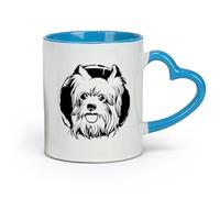 ceramics Ceramic Drinkware for Home Dog Animal Pet Friend Cheerful Cute （11oz/320ml） Ceramic Coffee Mug for Cappuccino Tea, Milk, Blue