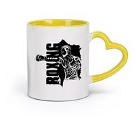 ceramics Ceramic Mug Cup Gymnastics Fitnesscenter Boxing Martial Arts Boxer Punch Sport （11oz/320ml） for Home and Office Yellow
