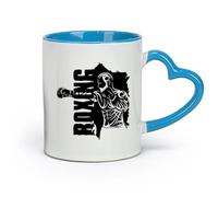 ceramics Ceramic Mug Cup Gymnastics Fitnesscenter Boxing Martial Arts Boxer Punch Sport （11oz/320ml） for Home and Office Blue