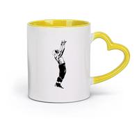 ceramics Home and Office Mugs Football Player Quarterback Super Bowl （11oz/320ml） Humorous Gift for Coffee Lovers, Work Besties, Coworkers & Friends Yellow