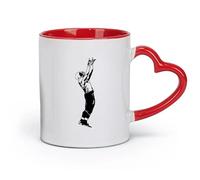 ceramics Home and Office Mugs Football Player Quarterback Super Bowl （11oz/320ml） Humorous Gift for Coffee Lovers, Work Besties, Coworkers & Friends Red