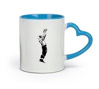 ceramics Home and Office Mugs Football Player Quarterback Super Bowl （11oz/320ml） Humorous Gift for Coffee Lovers, Work Besties, Coworkers & Friends Blue