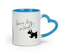 ceramics Home and Office Mugs Quote Girl Dog Shopping Fashion Woman （11oz/320ml） Humorous Gift for Coffee Lovers, Work Besties, Coworkers & Friends Blue