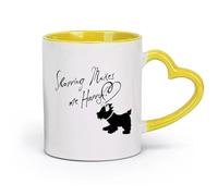ceramics Home and Office Mugs Quote Girl Dog Shopping Fashion Woman （11oz/320ml） Humorous Gift for Coffee Lovers, Work Besties, Coworkers & Friends Yellow