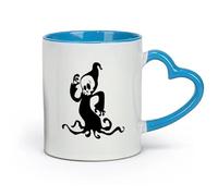 ceramics Large Tea Coffee and Hot Chocolate Cups Monster Ghost Dead Funny （11oz/320ml） Office, Home, Café, Dishwasher & Microwave Safe Blue