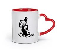 ceramics Large Tea Coffee and Hot Chocolate Cups Monster Ghost Dead Funny （11oz/320ml） Office, Home, Café, Dishwasher & Microwave Safe Red
