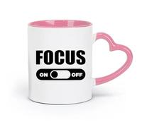 ceramics Novelty Ceramic Cup Gymnasticsnasium Motivation Focus Switch Exercise Fitnesscenter （11oz/320ml） for Office, Home Pink