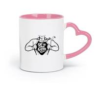 ceramics Stylish Coffee Mug Go To The Gymnastics Athletic Figure Fitnesscenter Sport （11oz/320ml） for Home or Work Pink