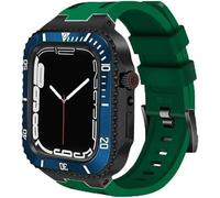 Ceramics Watch Case+Watch Band Modification Kit，For 8 7 45mm，Metal Stainless Steel Bezel Silicone Watch Strap Retrofit Set，For Series 6 SE 5 4 44mm