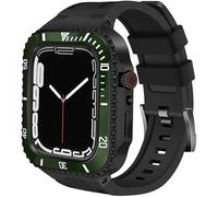 Ceramics Watch Case+Watch Band Modification Kit，For 8 7 45mm，Metal Stainless Steel Bezel Silicone Watch Strap Retrofit Set，For Series 6 SE 5 4 44mm