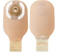 CeraPlus - Bolsa de ostomía drenable de 1 pulgada para estoma de 12 pulgadas de largo, 1 unidad, color beige 8962, 5 unidades