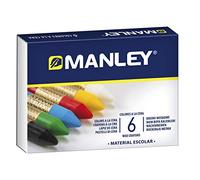 Ceras Blandas MANLEY, Caja x6 Colores