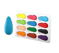 Ceras de Colores, Candies Lápices de cera de 12 Colores, Pinturas No Toxicas, Fáciles de Sostener, Con Gotas de Agua, Accesorios de Pintura