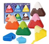 Ceras de Colores para Niños 1 2 3 Años, 11 Pinturas Colores y No Tóxicos, Fáciles de Agarrar, Suministros de Arte Lavables y Seguros para Pintar, Crayones para bebés Mount Fuji, Regalo de Pintar