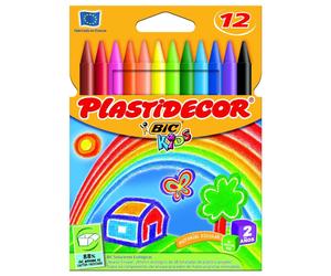 Ceras PLASTIDECOR BIC Kids, Caja x12 Colores