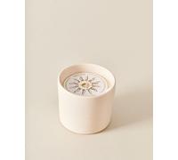 Ceras Roura Cosmos - Vela perfumada en maceta de cerámica, vela aromática para interiores y hogar, opciones de helio, selene y salvia, vela decorativa de regalo (Helios blancos, mecha única, 10 x 9 cm
