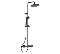 Ceratherm Sistema de ducha (Con grifería termostática, Altura: 111 cm, Número de tipos de chorro: 1 ud., Negro)