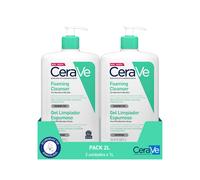 CeraVe Gel Limpiador 2x 1 + Cerave Facial 3ml, Para Piel Normal a Grasa, el de Grasa y Suciedad, Con Ceramidas, Niacinamida y Ácido Hialurónico, Rostro y Cuerpo