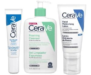 CeraVe Gel Limpiador Espumoso 473 ml + Contorno Ojos 14 ml + Crema Hidratante 52 ml