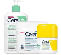 CeraVe Gel Limpiador Espumoso 473 ml + Crema Hidratante 454 gr + Fluido Invisible Oil Control SPF50+ 50 ml