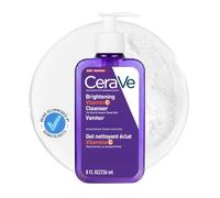 CeraVe Limpiador de vitamina C para pieles desiguales, 236 ml | Limpieza suave y exfoliante. Para un brillo instantáneo sin comprometer la barrera protectora de la piel