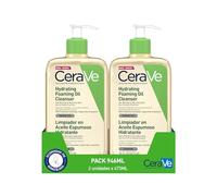 CeraVe Limpiador en Aceite Espumoso Hidratante 2x 473ml, Para Pieles Normales a Muy Secas con Tendencia Atópica, Para Rostro y Cuerpo, Limpia e Hidrata, Enriquecido con Ácido Hialurónico, 473ml