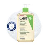 CeraVe Limpiador en Aceite Espumoso Hidratante, Para Pieles Normales a Muy Secas con Tendencia Atópica, Para Rostro y Cuerpo, Limpia e Hidrata, Enriquecido con Ácido Hialurónico, 473ml