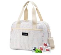 Cerbonny Bolsa de almuerzo para mujer, bolsa de almuerzo congelable con bolsa de hielo integrada