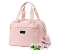 Cerbonny Bolsa de almuerzo para mujer, bolsa de almuerzo congelable con bolsa de hielo integrada, bolsa de almuerzo aislada portátil, bolsa de refrigeración pequeña, bolsa de almuerzo pequeña