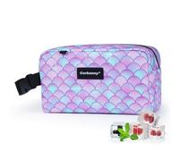 Cerbonny Bolsa térmica congelable para el trabajo, la escuela, viajes, tamaño para niños y adultos, apto para aperitivos y yogur, diseño de peces morados