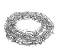 Cerca de Alambre de púas de Doble hélice galvanizado: solución de Seguridad Duradera, Resistente a la Intemperie y al Agua para disuadir Animales y para Manualidades. Ideal para protección e