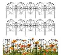 Cerca de jardín de metal | Barrera animal de esgrima | Valla decorativa | Valla de jardín | Valla de hierro pesado | Paneles de 10 paneles para decoración de este