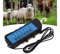 Cerca EléCtrica Digital Medidor de Voltaje de Cerca de NeóN, Probador de Voltaje de Cerca EléCtrica, Buscador de Fallas de 10000 V, Equipo AgríCola, Comprobador de Vallas con 6pcs Indicador Led