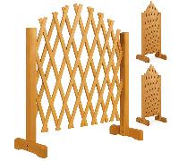 Cercas para jardín set de 2 paneles madera marrón valla