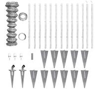 Cercas, valla decorativa, valla de jardín, valla de malla de alambre, postes de acero galvanizado, 25 x 1,5 m, valla de tumba para balcón, terraza, patio trasero, robusto