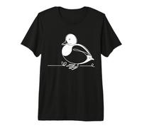 Cerceta Común Arte Lineal Ornitólogo Camiseta Premium