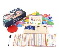 Cerchi di Frazioni per Bambini - Set Didattico en Legno con Dischi Educativi, Manipolatori per Apprendimento Matematico, Attività di Classe | Strumenti di Insegnamento per Scuola e Studio Domestico