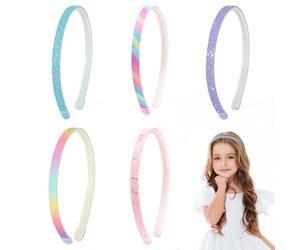Cerchietto Bambina,5 Piezas Cerchietti per Capelli Bambina Multicolor Headband Diademas Con Lazo Diademas De Arcoíris Accesorios Pelo para Niñas Chicas Mujer Niño Pasqua Festa Compleanno